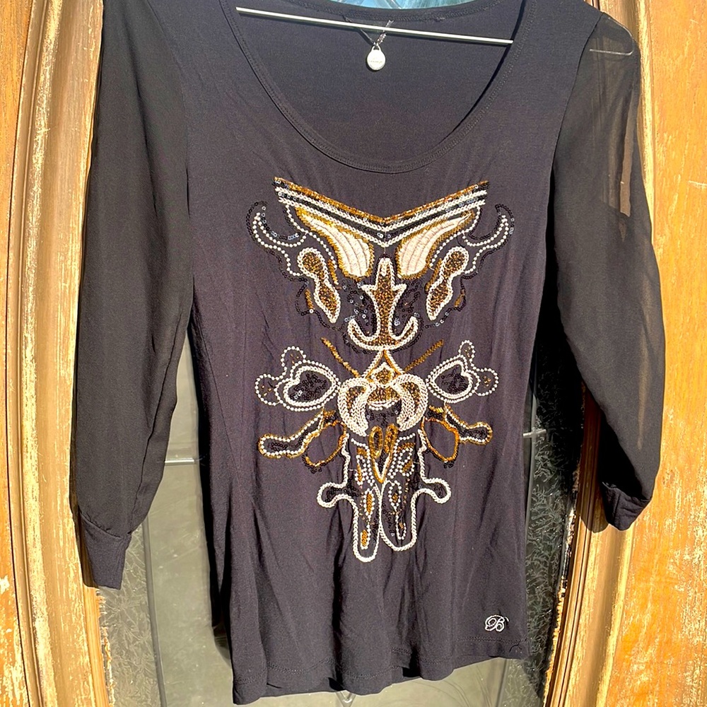 Bke Boutique Beaded Blouse!  Small